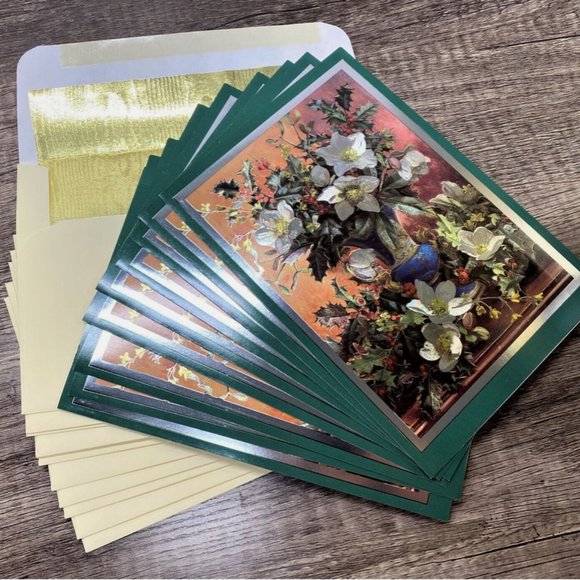 Vintage Prestige Collections 11 Christmas Cards and 11 Foil Lined Envelopes - Picture 5 of 8